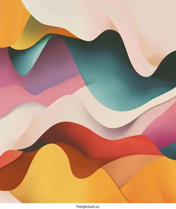 Abstract Colorful Wavy Background