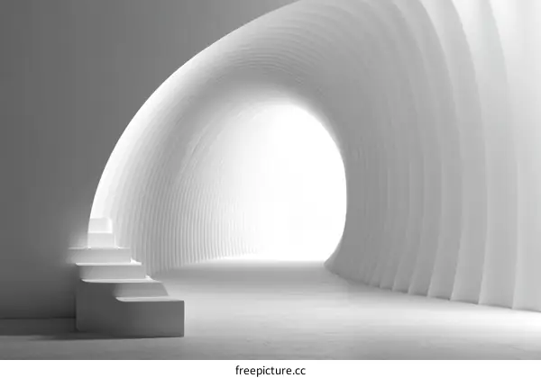 Abstract Architecture Tunnel Pathway Illustration