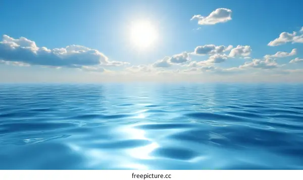 Peaceful Ocean Sunlight Sky