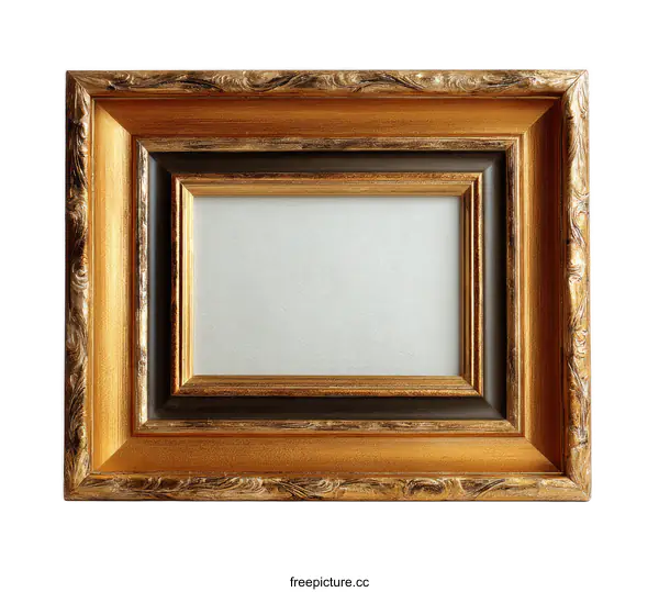 [Transparent Background PNG]Elegant Gold Picture Frame for Display
