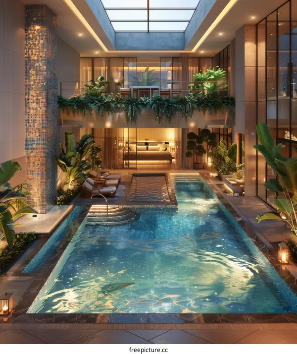 Luxury Indoor Swimming Pool and Spa