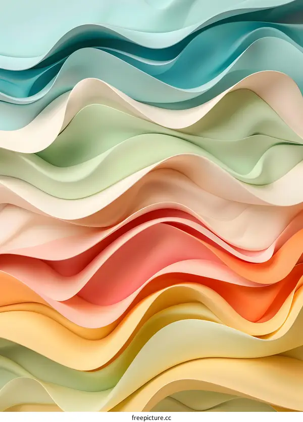 Abstract Colorful Wavy Lines Background