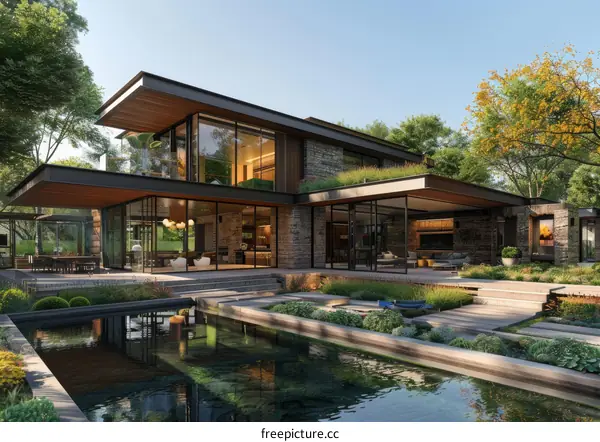 Modern Luxury Villa with Pool and Garden