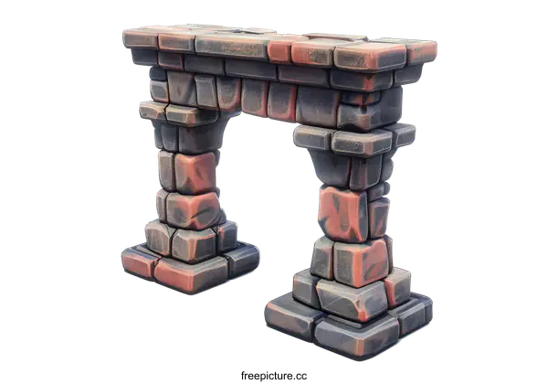 [Transparent Background PNG]Stone archway isolated on transparent background