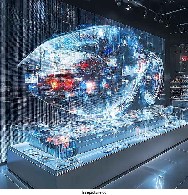Digital Art Exhibition Display of Futuristic Technology