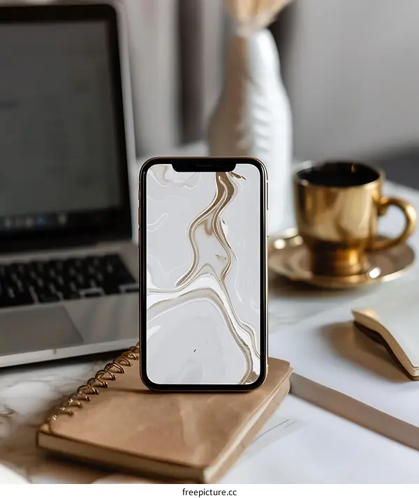 Minimalist Phone Screen With Abstract Design