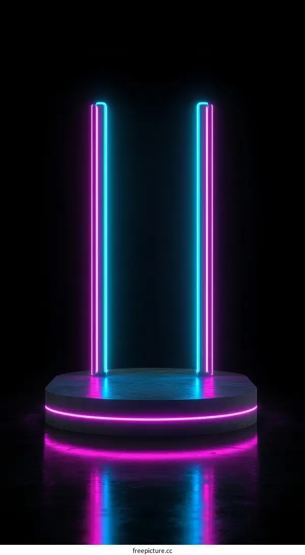 Neon Stage Abstract Illustration