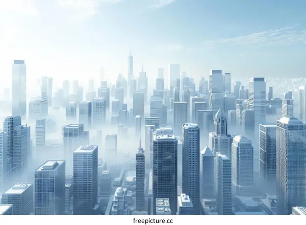 A Glassy and Steel Urban Metropolis