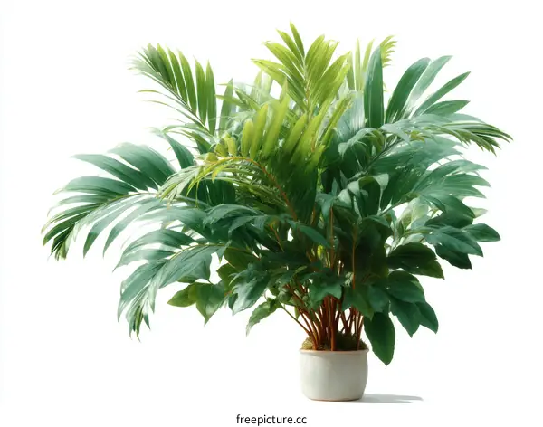 Tropical Palm Plant in a Pot Indoor Decoration