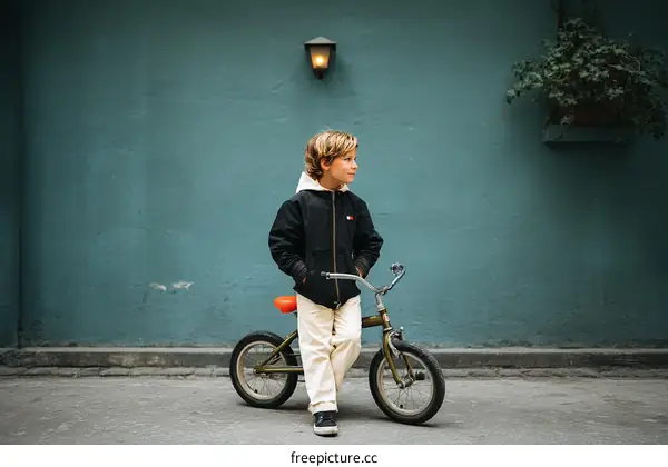 Boy Childrens Fashion Outdoor Bike Ride