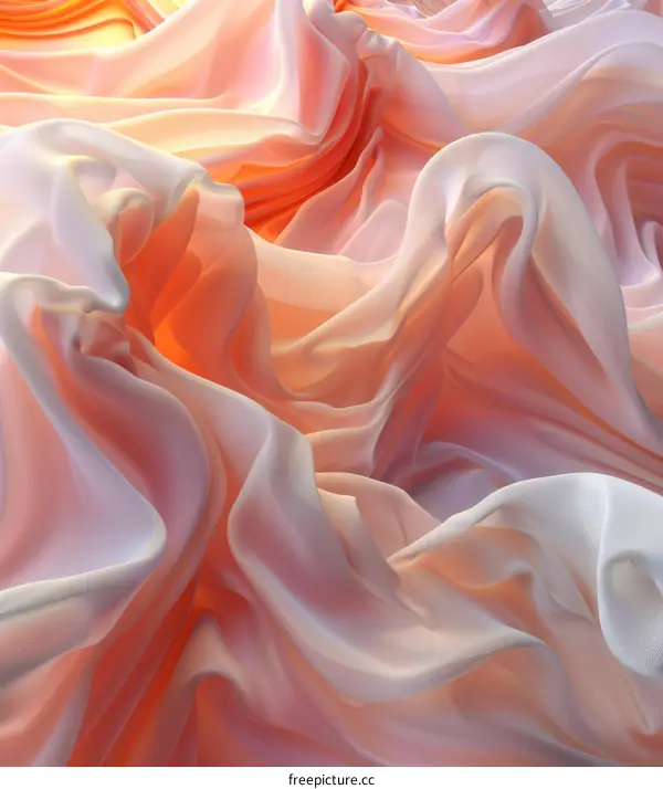 Abstract Texture of Flowing Fabric