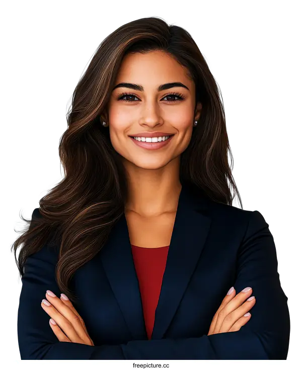 [Transparent Background PNG]Confident Business Woman Portrait
