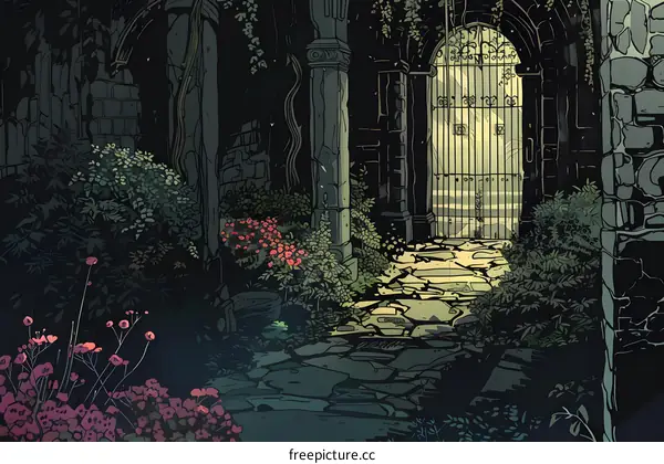 The Ruined Gate Leads To An Enchanting Garden