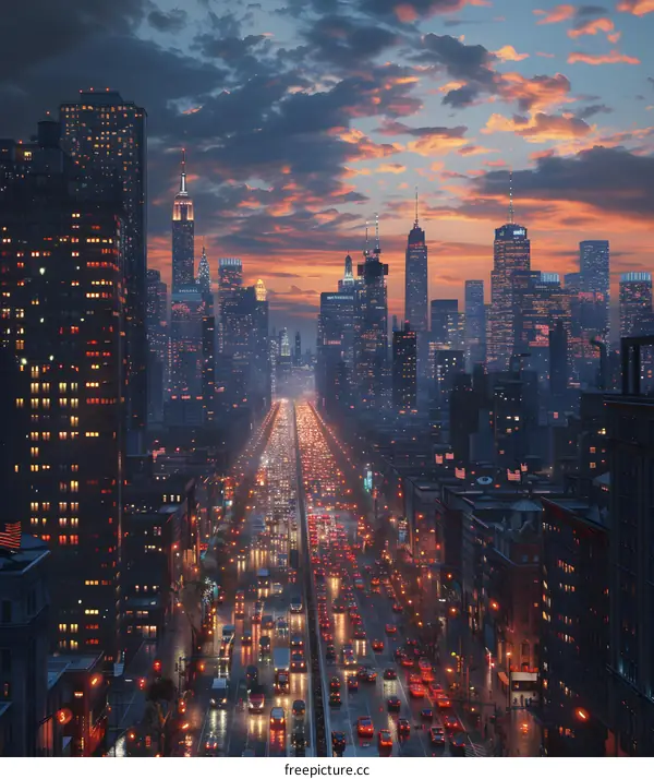 Traffic on a New York City Street