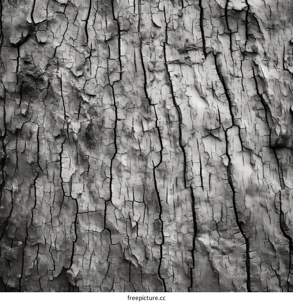 Black and white tree bark texture