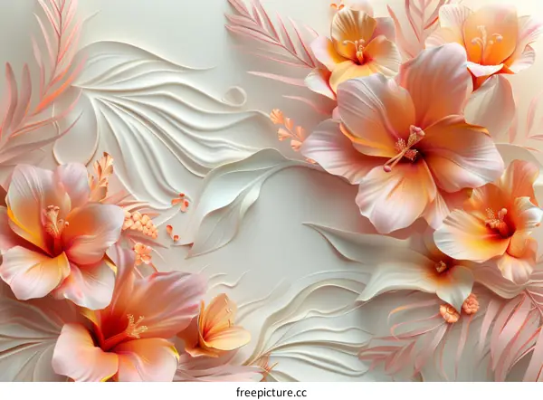3D Floral Design Wall Decor