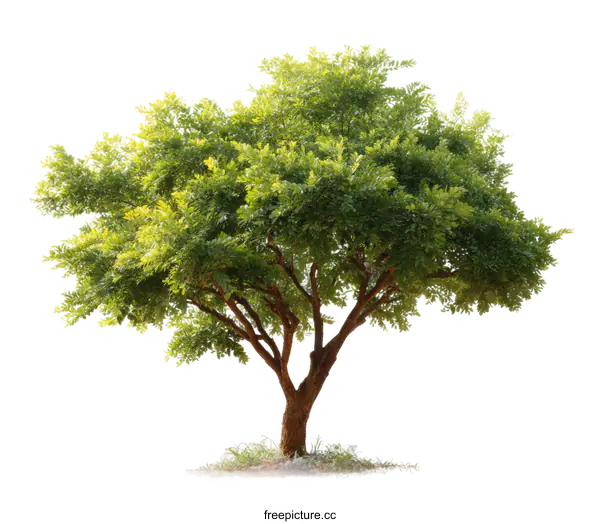 [Transparent Background PNG]Green Lush Tree Isolated on White Background
