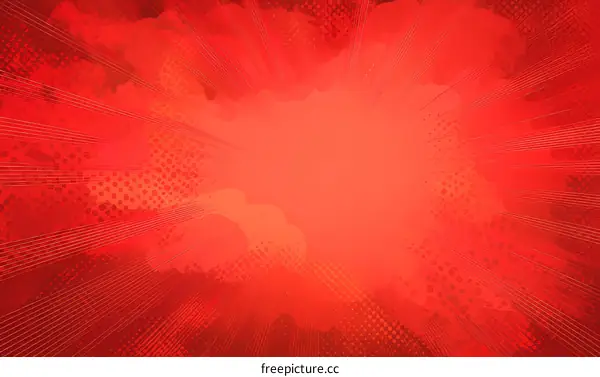 Abstract Red Comic Book Background Design