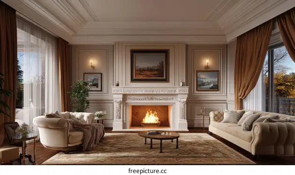 Elegant Luxury Living Room Interior Design
