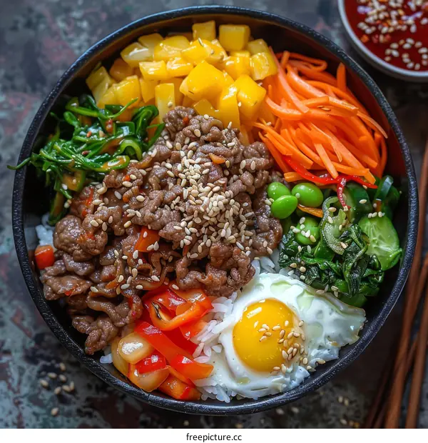 Korean Bibimbap: A Colorful and Delicious Rice Bowl