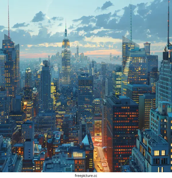 New York City Skyline at Dusk