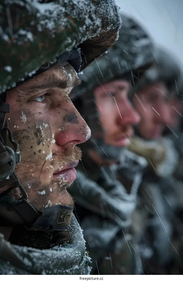 German soldiers during a winter exercise