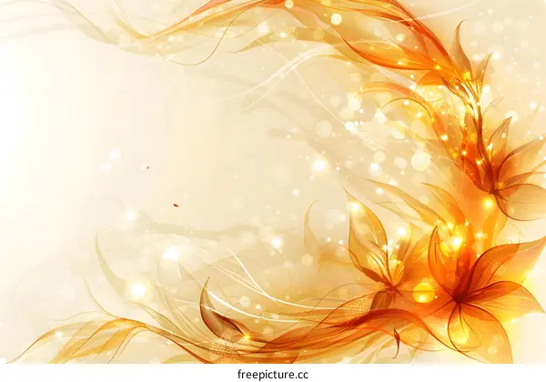 Golden Floral Background
