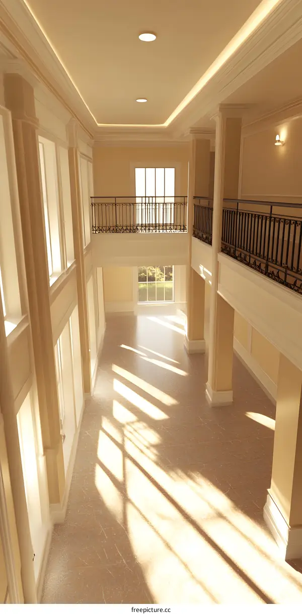 Sunlight Through Windows in a Grand Building