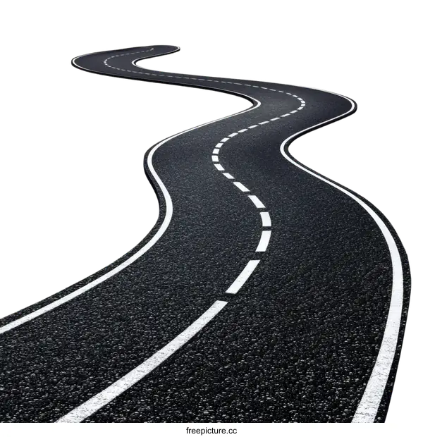[Transparent Background PNG] Winding Road to the Future Path