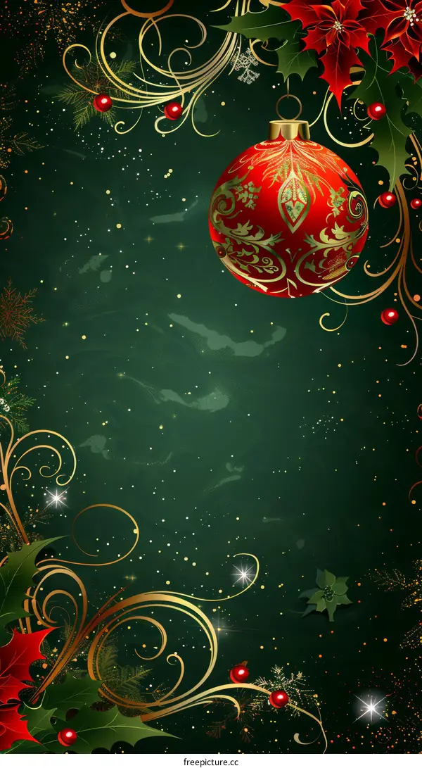 Red and Green Christmas Ornament