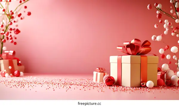 Christmas Gift Box Festive Background Illustration