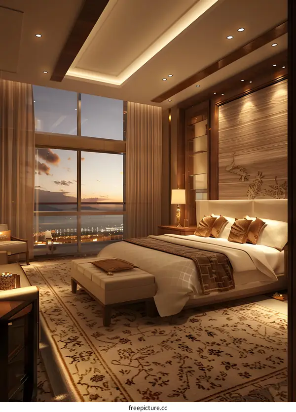 Luxury hotel bedroom
