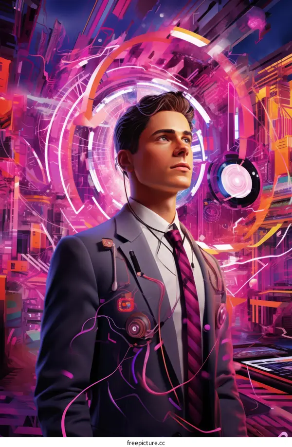 Corporate Professional Navigating Smart City