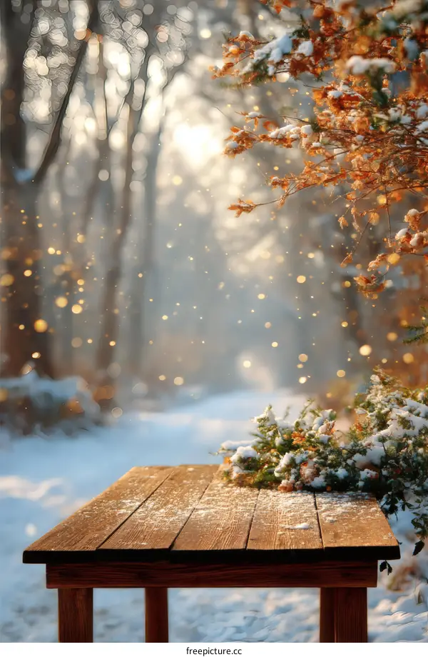 Winter Forest Snowy Table Setting