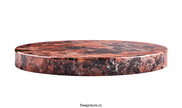 [Transparent Background PNG]Round Marble Display Stand Mockup