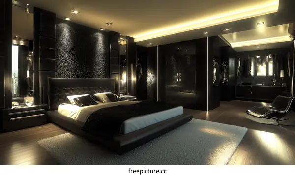 Luxury Modern Black Bedroom Design