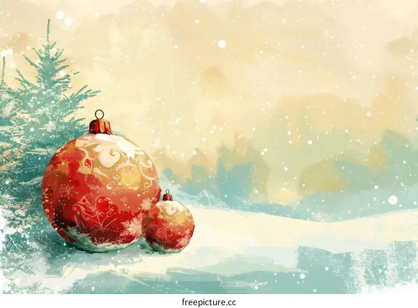 Christmas Eve in the Snowy Field