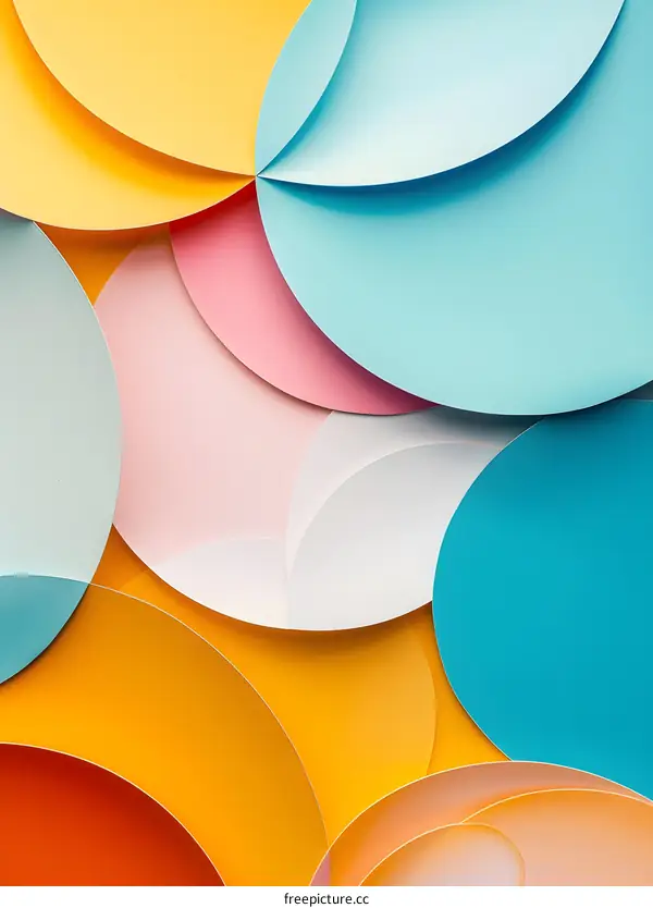 Abstract Colorful Circles Background