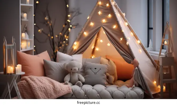 A Cozy Teepee for Kids' Imaginative Play and Rest