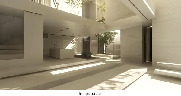 Modern Minimalist Home Interior Design With Indoor Garden