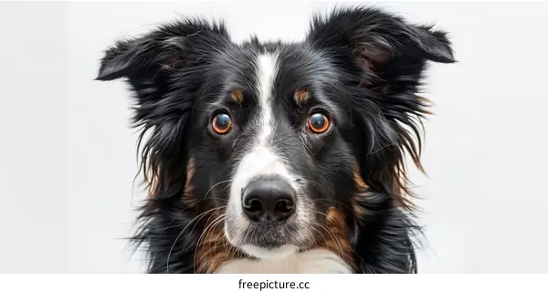 Border Collie with Curious Expression