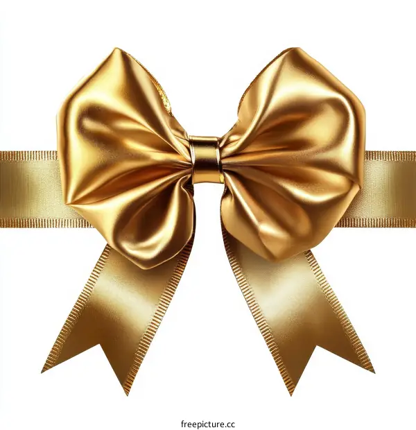 Golden Satin Ribbon Bow Decoration