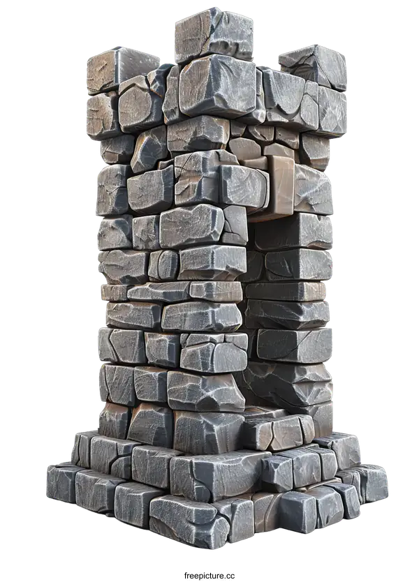 [Transparent Background PNG]Stone Tower on transparent background