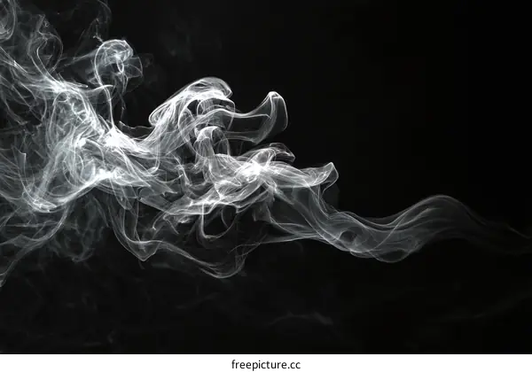 Abstract Smoke Patterns on Black Background