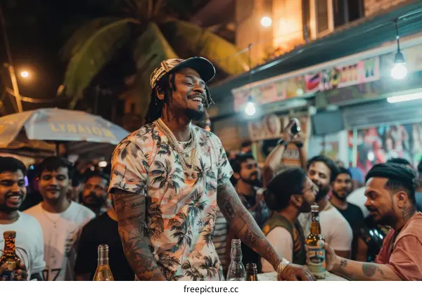 Lynxxx in Goa having fun with Indian people