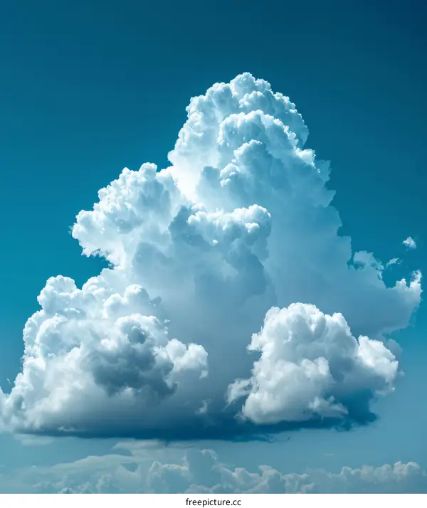 Impressive White Cloudscape Against a Beautiful Blue Sky
