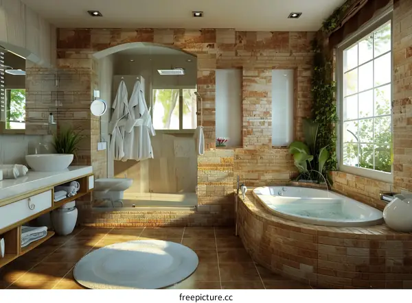 Modern Luxurious Spa Bathroom Interior Design