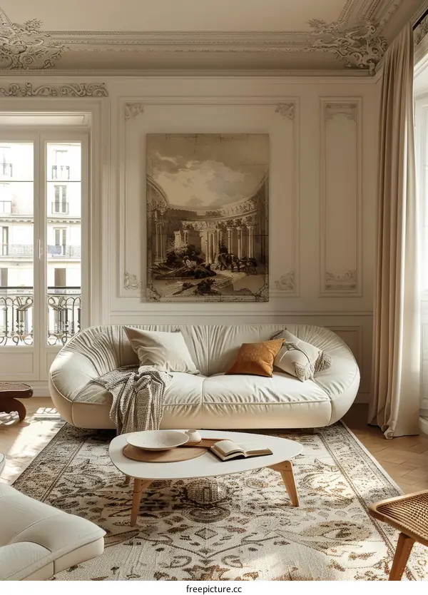 Living room with retro style