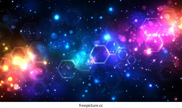 Abstract Colorful Hexagon Background Design