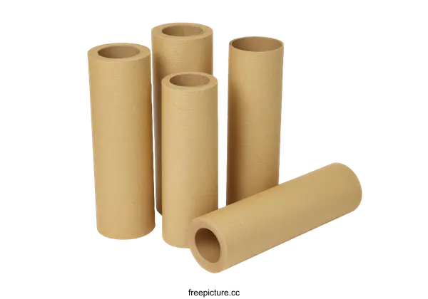 [Transparent Background PNG]Brown Craft Paper Rolls Set